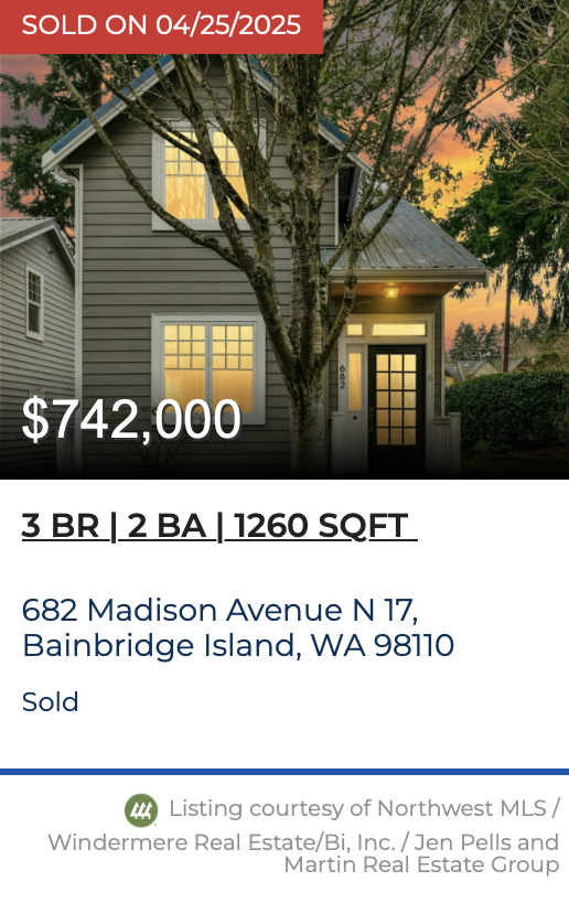 Madison Cottages Sold by Jen Pells Windermere Bainbridge